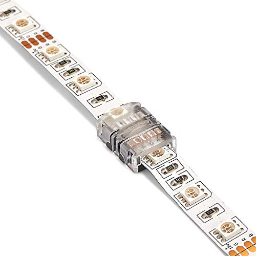 Lot de 3 connecteurs LED RVB professionnels - 10 mm - 4 broches sans soudure Cover