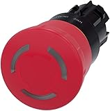 Mit Beleuchtung=ja Siemens SIRIUS ATC Taster Pilz Arbeitslosigkeit emeg. Beleuchtung rund rot 40 mm