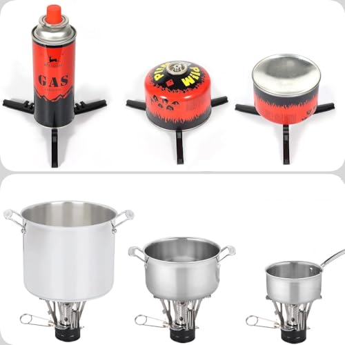 Camping Gas Stove, Windproof 3000W Burner with Piezo Ignition, Foldable Rocket Camping Stove with Carry Box, Outdoor Camping Stove for Outdoor Cooking, Hiking, Picnic, Camping, Trekking - Image 7