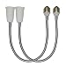E26 Light Socket Extender,Medium Screw Socket E26/E27 Angle Adjuster Holder Adapter,Flexible Neck and Angel Adjustable (Flexible/Extends by 22"(56cm),2-Pack) -  FineLux Lighting Co.,Ltd, 600748276844
