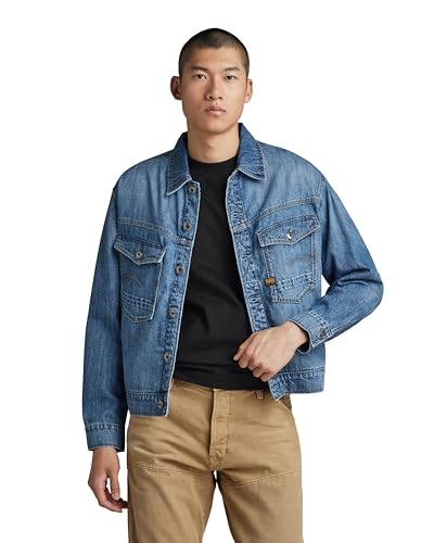 G-STAR RAW Herren Dakota Jacke, Blau (faded cliffside blue D23593-D536-G326), M