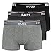 Produktbild BOSS Herren Power Boxer Trunks Unterhosen Cotton Stretch 3er Pack, Farbe:Mehrfarbig, Wäschegröße:M, Artikel:-061 Black/Anthracite/Grey