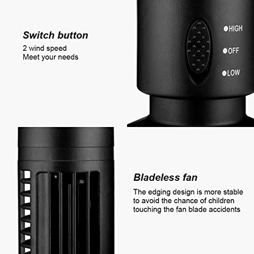 irene inevent Ventiladores USB de pé sem lâminas condicionado de piso umidificador grande angular de