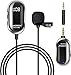 XIAOKOA Microfono Lavalier Wireless,UHF Microfono Lavalier Senza fili,Con Schermo LED e Jack per Cuffie da 3,5 mm,Registrazione di Suoni e Video,per Telefono Cellulare e Fotocamera