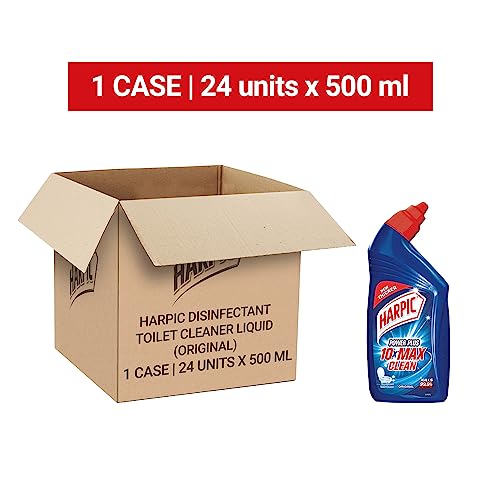 Image of Harpic Toilet Cleaner Liquid, Original - 500 ml (Pack of 24) | Professional Sanitation & Janitorial Supplies