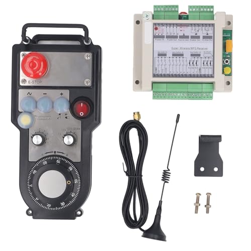 Tirador de mano XTEVU, controlador CNC MPG 7 ejes inalámbricos con 50 m de distancia y parada de emergencia, kit electrónico de receptor de mano para máquinas CNC