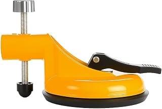 Granite Marble Countertop Seam Leveling Tool - Adjustable Vacuum Suction Clamp Set for Stone Slab Installation & Repair, Pro Gap Adjustment Kit Yellow Rubber