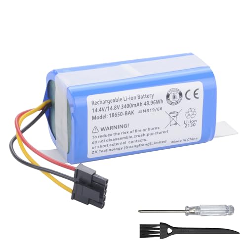 CQCEO 3400mAh 14.4V Robot Vacuum Cleaner Battery for Eufy L50 for Eufy L60, L60 SES, L60 Hybrid Series Lithium-Ion Replacement Battery