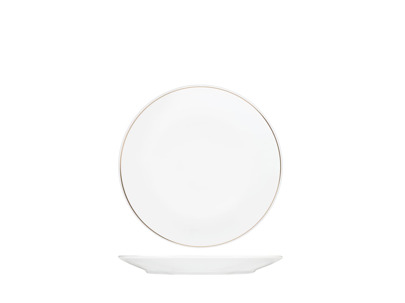 H&H Grenoble Vajilla 18 piezas porcelana coupe hilo oro