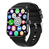 スマートウォッチ【2025最新chatgpt対応】Bluetooth通話機能 日本語AI対応 通話機能付き 1.83インチ大画面 活動量計 腕時計 SMS/Line通知 多機能スマートウォッチ 100種類運動モード ip68防水防汗 メッセージ通知 天気予報 スポーツウォッチ レディース メンズ 多種類文字盤 Smart Watch プレゼント iOSとAndroid対応 (01black)