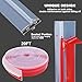 Liooty 1.38 in x 20 Ft T-Shaped Silicone Weather Stripping Seal, Door Seal Tape for Doors and Windows,Weather Stripping Seal Strip Shower Sweep
