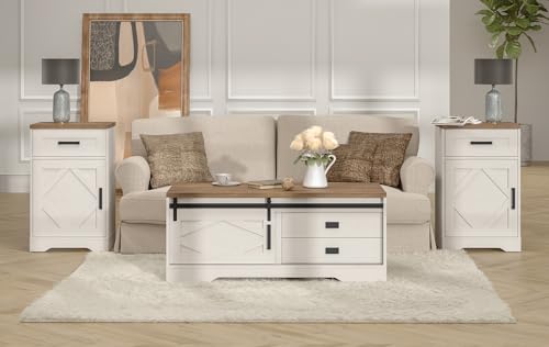 Image of WAMPAT 32 inch H Vintage Farmhouse Style End Table
