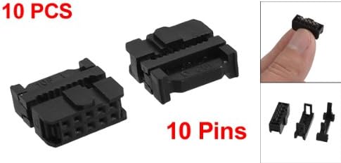 Sourcingmap 10 Pcs 10 Position Female IDC Socket Flat Ribbon Cable Connectors FC-10P