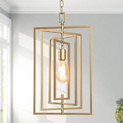 KSANA Gold Chandelier, Pendant Lighting for Kitchen Island with Adjustable Framework, W12 xH20.4