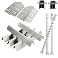 Genesis 300 310 Series Grill Parts Kit for Weber Genesis E310 E330 S310 E320 S330 EP310 S310 S320 EP330 Parts, SUS 304 Stainless Steel Flavorizer Bars Heat Deflector Burner Tube Kit, 7620 7622 62752