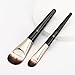 KINGMAS 2Pcs Flat Foundation Brush, Korean Makeup Brush, Tongue-Shape Concealer Contour Brush for Liquid Cream Blending