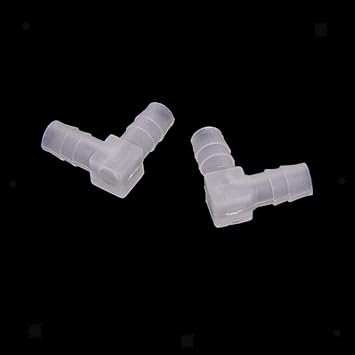 ELECTROPRIME 2 pcs 8mm Plastic Equal Connector Barbed Pipe Fitting Air Water Hose Joiner