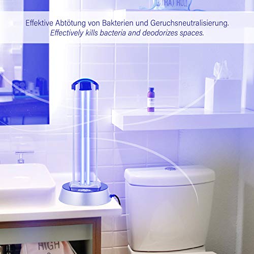 LEICKE Lampada UV germicida | lampada UV di disinfezione | Sterilizzatore UV | Lampada Germicida Con Generatore Ozono Sensore Radar | Uccide 99.9% di Batteri Virus Muffa (Premium 40W) - Image 4