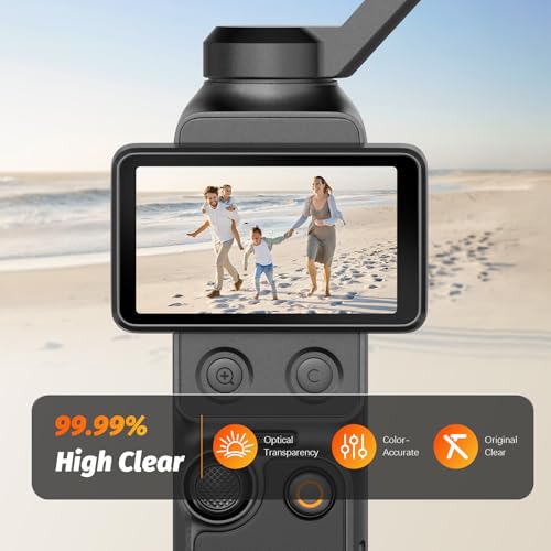 AMAZEAR Screen Protector for DJI Osmo Pocket 4P (3 Pack), Pocket 4 Pro Accessories Tempered Glass Screen Protective Cover, 9H Hardness, Ultra HD, Touch Sensitive, Bubble-Free(TGP & Frame) by AMAZEAR - Used condition - Image 8