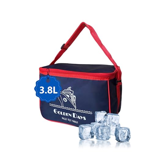 Family Bolsa Nevera Térmica 20cm, Aluminio, Ultraligera y Reforzada, Doble Aislamiento, Ideal para Almuerzos, Trabajo, Compras y Picnic, Ecológica y Plegable, Azul