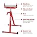 WORKPRO Folding Roller Stand Height Adjustable, Heavy Duty 250 LB Load Capacity, Outfeed Woodworking (Upgraded head)