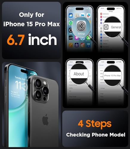 Image of ShieldTech Back Case Cover for Apple iPhone 15 Pro Max | Mag-Safe Compatible | Transparent Mobile Phone Case Cover for i Phone 15 ProMax | i Phone 15Pro Max TPU Transparent Back Cover Case