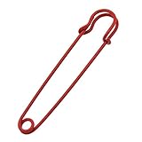 Material: Stahl YNuth 1x Sicherheitsnadel Schmucknadel Groß Silber Schwarz Rot Basteln DIY