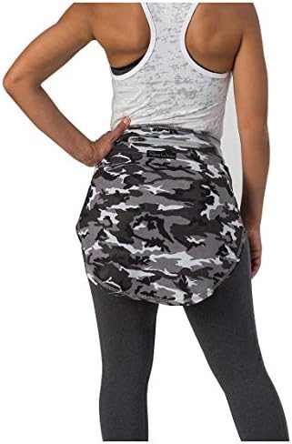 Booty Cover Up For Gym (Grey Camouflage with Heather Grey Sleeves, Regular- 17")