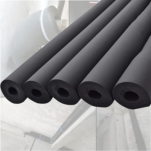 Exterior Pipe Insulation 50mm 63mm 76mm 90mm 110mm High Resilience Foam Insulation Tube, Rubber Tubular for AC Unit Insulation ( Size : T15mm X ID50mm X L1.7M )