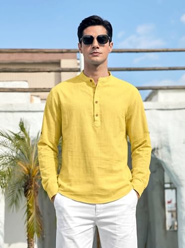 Image of ROYALSCOUT Men's Cotton Blend Full Sleeve Kurta Shirts Pack of 1 Designed for Festive Moments, Cultural Functions, or Casual Gatherings