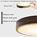 BQULLIQD Ultra-Thin LED Flush Mount Ceiling Light, American Round Simple Retro Industrial Style Farmhouse Ceiling Lamp, Walnut Wooden Head Decoration Creativity Pendant Ceiling Lights(40cm)