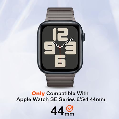 Suphart Metal Bumper Cover Compatible with Apple Watch Series 6/5/4/SE Case, [Turn 44mm into Ultra Look] Rugged Shockproof Protector with Back Frame for iWatch 44mm, Black - Image 2