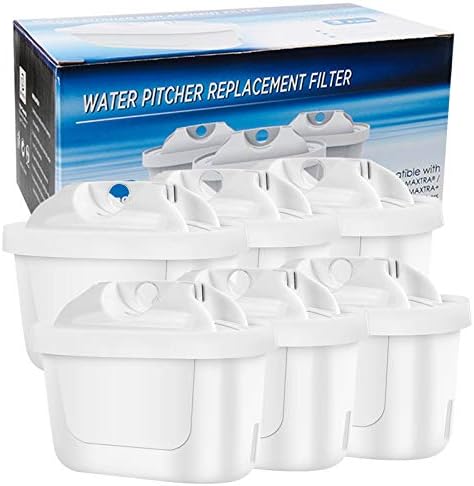 Filter Cartridges for Brita Maxtra Water Filters,Filter Cartridges Compatible with Brita Maxtra+, fits Brita Style, Brita Fun, Merella Cool, Mavea Elemaris XL and Brita Flow Water Tank(6pcs)