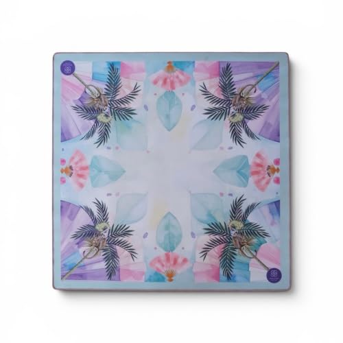 American Mahjong Mat – 31.5" x 31.5" Table Mat, Canvas Bag, Bloom Floral Design by Mahjong Atelier - Used condition - US$37.99