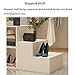 TBLOTYD Industrial Retail Display Tables, 2 Tier Modern Wooden Clothing Shop Clothing Shoes Handbag Display Rack Boutique Display Table,Shopping Mall Double-Sided Nakaj,Light Walnut-L120*W60*H75cm