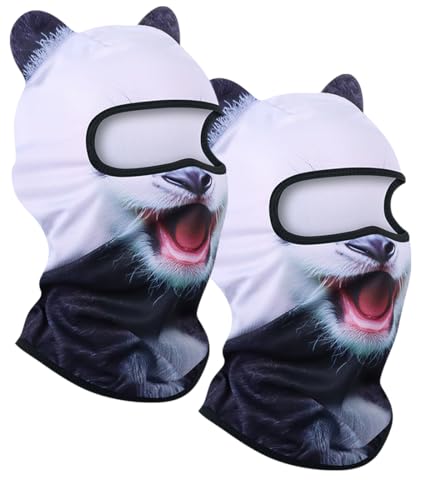 Image of 3D Cat Ski Balaclava Sheisty Face Mask with Ears Cute Animal Ski Mask for Music Festivals Raves Party Outdoor Activities