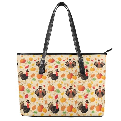 Rnyleeg Leather Shoulder Bag for Women Large Tote Bag for Work Waterproof Top Handle Handbag Portable - Main Image