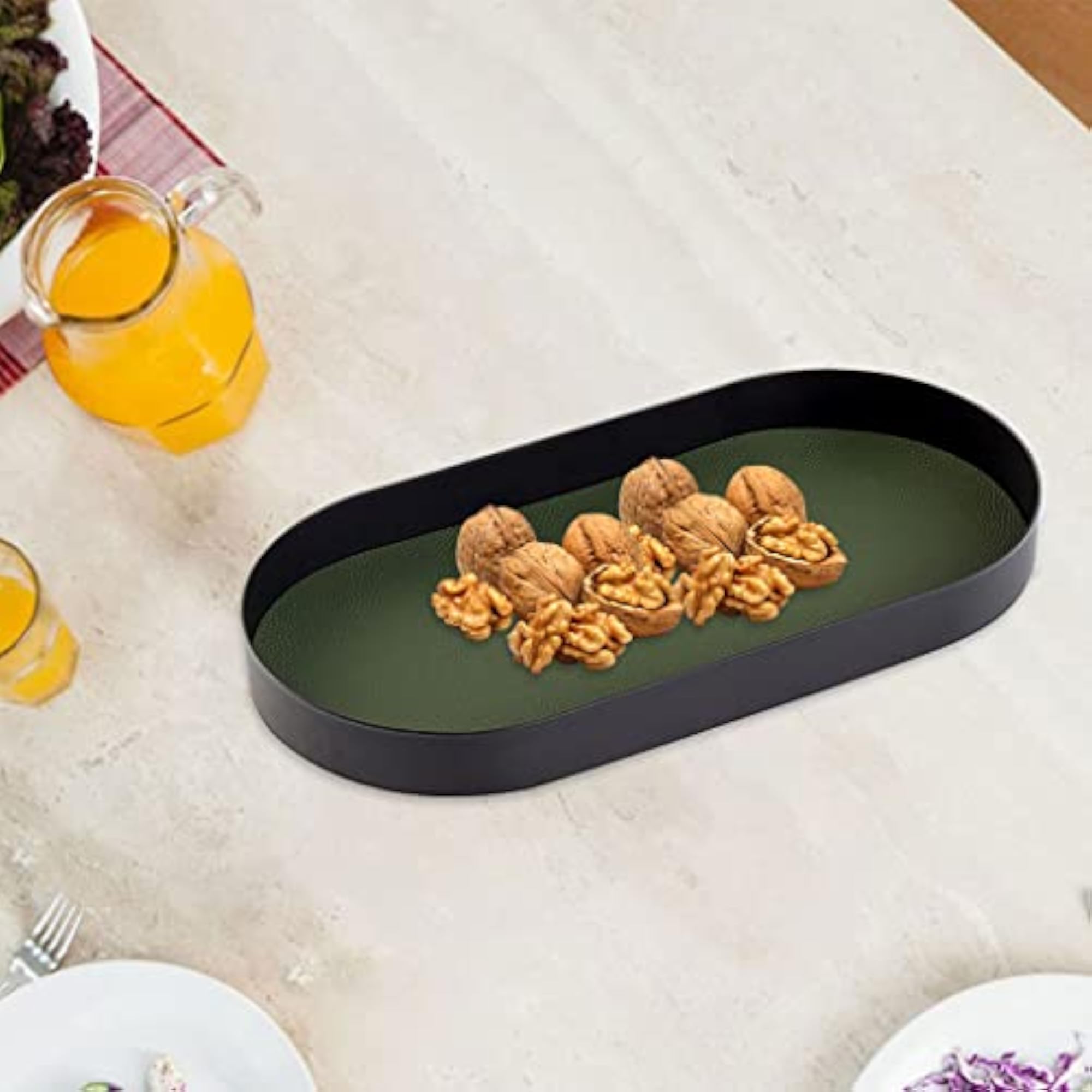 Nordic Storage Tray for Jewelry & Snacks, Black Large