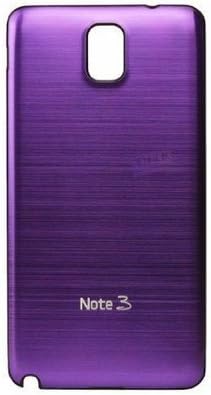 1pc Brushed Metal Aluminum Alloy Replacement Back Housing Battery Door Plate Cover Case for Samsung Galaxy Note 3 Note III N9000 (Purple)