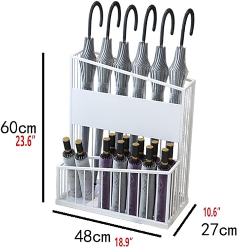 Large Capacity 2 Tier Metal Umbrella Stand Commercial Umbrella for Hotels Offices and Entrances Stylish Umbrella Holder for Entryways and Storage