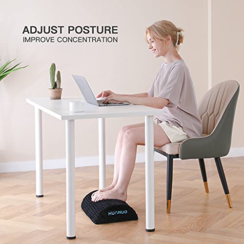 HUANUO Ergonomische Fußstütze für den Schreibtisch, Fußstützen mit 2 optionalen Bezügen, Geeignet für Reisen im Home Office