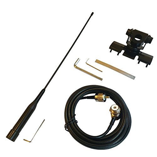 ソフト モービル アンテナ + 車載用 アンテナ基台 + 同軸ケーブル3点セット