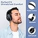 kamapulo X5 Rechargeable & Portable FM Radio Headphones with Best Reception,LED Display,Soft Ear Muffs, FM Headset Radio Receiver for Meeting, Works, Hiking, Jogging (Black)
