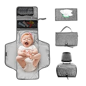 Baby Changing Pad, Portable Diaper Changing Pads, Boy Girl Travel Camping Newborn Essential Waterproof Changing Table Mat, Baby Shower/Registry Gifts for Mom