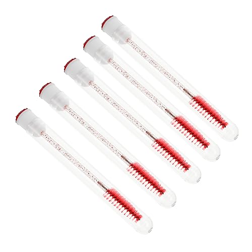 Healeved Lash Brush Eyelash Extensions 10pcs Portable Eyelash Mascara Tube Makeup Brush Wands for Professional Personal Use