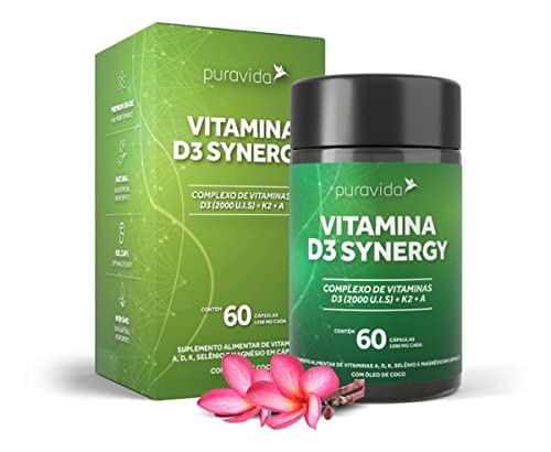 Synergy Puravida, D3 2.000ui, K2 Mk7, 60 Caps PuraVida