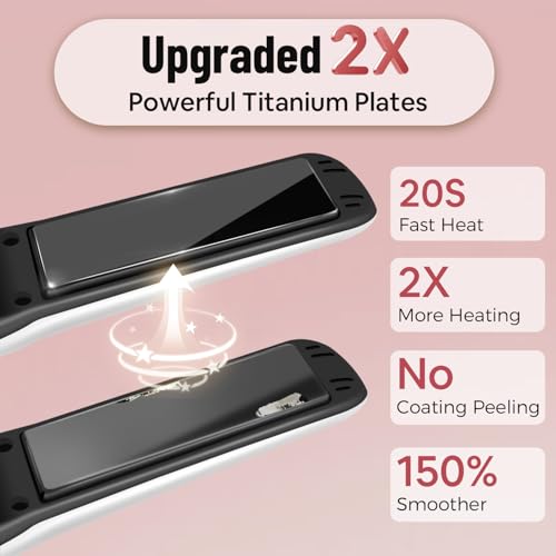 Miniatura 2 de Sunmay Voga 2 En 1 Plancha Para El Pelo Y Rizador Inalámbrico, Plancha De Cerámica Recargable Por Usb, Plancha De Viaje Con 3 Niveles De Temperatura Ajustable, Batería De 4800 Ma - Versión Mejorada