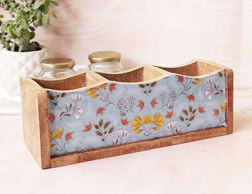 Image of Monstera Hut - Wooden Cutlery Holder |Spoon Stand For Kitchen | Spoon Holder |Utensil Holder for Kitchen Counter | Wooden Storage Organiser (30 *10*10 cm)