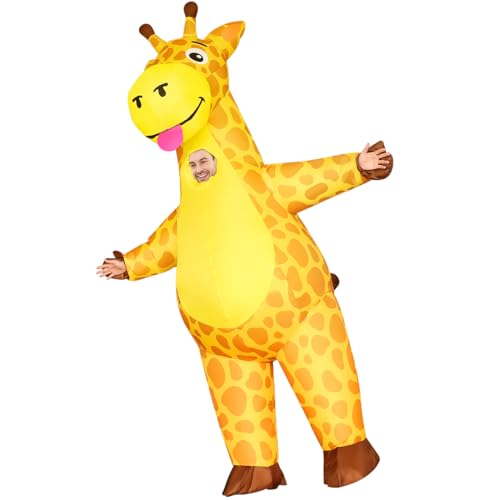 Costume gonflable de girafe confortable combinaison flexible pour Halloween - 3