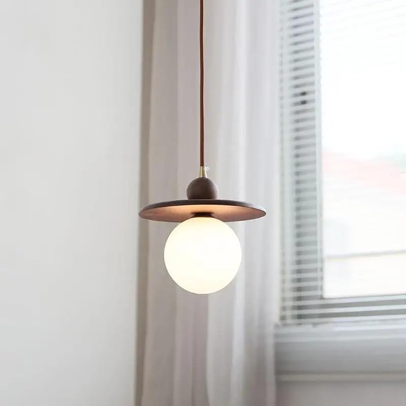 Lampe LED suspendue anti-éblouissement en verre blanc de salon